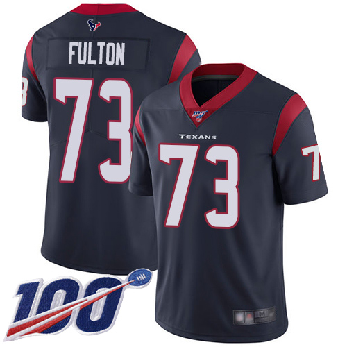 Houston Texans Limited Navy Blue Men Zach Fulton Home Jersey NFL Football 73 100th Season Vapor Untouchable